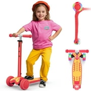 UPGO 3 Wheel Kid Scooter, 25mm Extra Thick Deck \u0026 Light Up Wheels, Adjustable Heights for Kids Ages 3-12